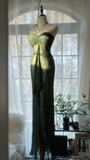 Elegant Dark Green Sparkling Beaded Sweetheart Romantic Evening Dress Prom Dresses HZ0319