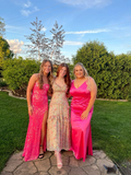 Pretty A-Line Floral Chiffon Long Party Dress Beautiful Senior Prom Dress, HZ0319
