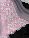 Vintage Pink Applique Bow Design A-Line Prom Dress Evening Dress HZ0319