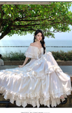 Vintage Ivory Strapless Ruffled Hem Design Elegant Beach Holiday A-Line Summer Dress HZ0319