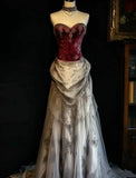Vintage Applique Sweetheart Design Elegant A-Line Satin Tulle Evening Dress Prom Dress HZ0319