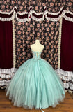 Retro Sweetheart Strapless Beading A-Line Tulle Quinceanera Dresses Evening Ball Gowns, HZ0319
