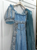 New Arrival Prom Dress Light Blue Square Neck Imperial Dress Evening Dresses Formal Dress HZ0319