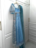 New Arrival Prom Dress Light Blue Square Neck Imperial Dress Evening Dresses Formal Dress HZ0319