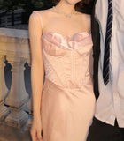 Fashion Prom Dress Light Pink Spaghetti Straps Gala Gown Birthday Party Outfits Evening Dress HZ0319