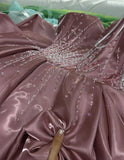 Beauty Prom Dress Sweetheart Beading Pleated Evening Dresses Birthday Party Outfits Gala Gown HZ0319