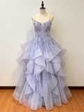 Stunning Prom Dress Spaghetti Straps Pleated Tulle Evening Dresses Gala Gown Birthday Party Outfits HZ0319