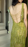 New Arrival Prom Dress Crew Neck Beading Evening Dresses Backless Gala Gown Cocktail Outfits HZ0319