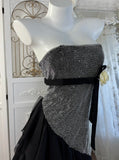 Charming Prom Dress Strapless Pleated Tulle Evening Dress Gala Gown Cocktail Outfits HZ0319