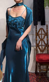 Elegant Prom Dress Satin Spaghetti Straps Cocktail Outfits Evening Dress Gala Gown HZ0319