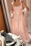 Gorgeous Prom Dress Light Pink Sweetheart Pleated Evening Dress Long Cocktail Outfits Gala Gown HZ0319