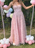 Gorgeous Prom Dress Light Pink Sweetheart Pleated Evening Dress Long Cocktail Outfits Gala Gown HZ0319