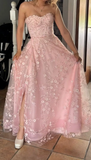 Gorgeous Prom Dress Light Pink Sweetheart Pleated Evening Dress Long Cocktail Outfits Gala Gown HZ0319