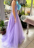 Chic Prom Dress Sweetheart Pleated Tulle Long Gala Gown Evening Dress Party Outfits HZ0319