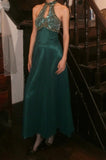 Gorgeous Prom Dress Dark Green A Line Halter Gala Gown Fomal Evening Dress Graduation Dress HZ0319