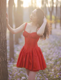 Vintage Sweetheart Ruffled Hem Design Summer Party Dress Homecoming Dress, HZ0319