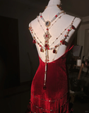 Sexy Wine Red Mermaid Velvet Long Evening Party Dress Birthday Outfits, HZ0319