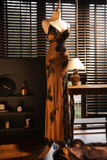 Vintage Elegant V-neck Applique Design Romantic Chiffon Evening Dress Prom Dress HZ0319