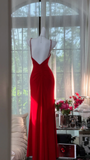 Retro Burgundy Sparkling Sequin Spaghetti Strap Romantic Sweetheart Evening Dress Prom Dresses, HZ0319
