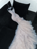 Gorgeous Champagne Sweetheart Mermaid Beaded Wedding Dresses Evening Gowns, HZ0319