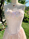 Pretty A Line Spaghetti Straps Flower Long Dress Birthday Outfits Sweet 16 Homecoming Dress HZ0319