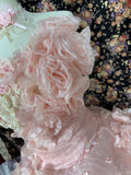 Gorgeous Strapless Flowers Tiered Tulle Ball Gown Quinceanera Dress Prom Dress Evening Dress HZ0319