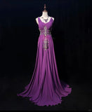Vintage Crystal Pleated Floor Length Prom Dress Evening Dress Birthday Dress Gala Dress HZ0319