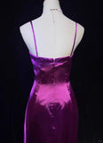Gorgeous Spaghetti Straps Crystal Pleated Prom Dress Evening Dress Gala Dress Long Gown HZ0319