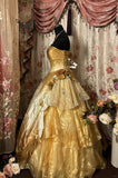 Stunning Prom Dress Strapless Beading Ball Gown Evening Dress Quinceanera Dress HZ0319