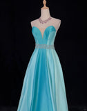 Sweet Prom Dress A Line Sweetheart Long Prom Gown Evening Dress Gala Dress Business Dinner Dress HZ0319