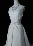 Gorgeous Wedding Dress Halter Beading Prom Gown Evening Dress Gala Dress HZ0319
