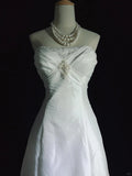 Charming Prom Dress A Line Strapless Pleated Wedding Dress Evening Dress Gala Dress Business Dinner Dress HZ0319