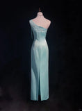 Charming Prom Dress One Shoulder Embroidered Prom Gown Gala Dress Evening Dress HZ0319