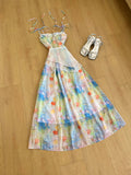 Pretty Prom Dress Spaghetti Straps Print Prom Dress Party Dress HZ0319