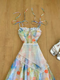 Pretty Prom Dress Spaghetti Straps Print Prom Dress Party Dress HZ0319
