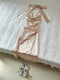Sexy Prom Dress Halter Split Prom Dress Evening Dress Party Dress HZ0319