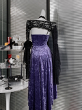 Sexy Spaghetti Straps Velvet Halloween Costumes Cosplay Dress Short Women Dress HZ0319