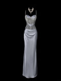 Elegant Prom Dress Spaghetti Straps Pleated Evening Dress Gala Dress HZ0319
