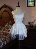 Cute Homecoming Dress Spaghetti Straps Pleated Short Prom Dress Birthday Party Dress Cocktail Dress HZ0319