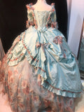 Sweet Prom Dress Square Neck Pleated Ruffle Ball Gown Quinceanera Dress Evening Dress HZ0319