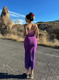 Pretty Summer Dress Strapless Fitted Gradient Women Dress Vacation Dress Party Dress HZ0319
