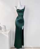 Sexy Prom Dress Asymmetrical Neck Slit Evening Dress Gala Dress Party Dress HZ0319