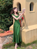 Minimalist Summer Dress Crew Neck Women Dress Vacation Dress Daily Date Dress HZ0319