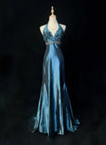Elegant Prom Dress Halter Long Mermaid Evening Dresses Gala Dress Party Dress HZ0319