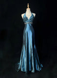 Elegant Prom Dress Halter Long Mermaid Evening Dresses Gala Dress Party Dress HZ0319