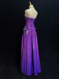 Gorgeous Prom Dress Purple A Line One Shoulder Pleated Gala Dress Evening Dresses Party Dress HZ0319