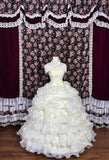 Cute Prom Dress Off Shoulder Ruffle Ball Gown Evening Dress Quinceanera Dress HZ0319
