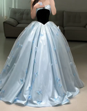 Stunning Prom Dress Sweetheart Pleated Ball Gown Evening Dress Sweet 16 Dress HZ0319