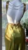 Gorgeous Prom Dress Green Spaghetti Straps Backless Evening Dress Gala Dress HZ0319