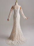 Elegant Wedding Dress Sweetheart Long Sleeve Mermaid Wedding Dress HZ0319